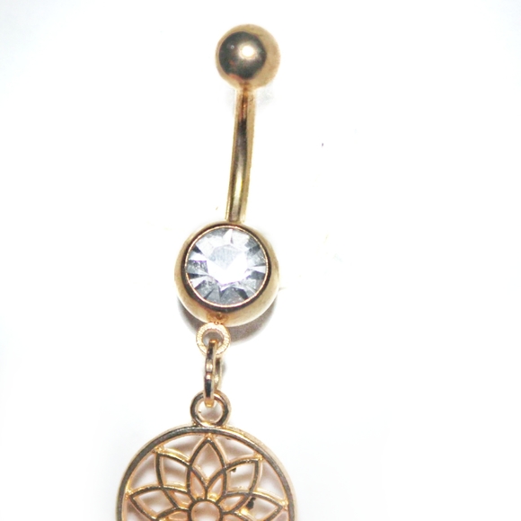 Golden dreamcatcher belly ring - Picture 4 of 7
